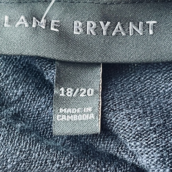 NWT Lane Bryant Faux Wrap Light Sweater Charcoal Grey Size 18/20 - Picture 6 of 7